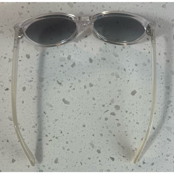 Vogue Sunglass Hut Cat Eye Sunglasses White To Clear Ombre Grey Lenses main image 4